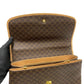 CELINE Handbag Leather, PVC Brown Macadam Brazon Women Used Authentic