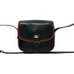 CELINE Shoulder Bag leather black Triomphe logo Metal Women Used Authentic