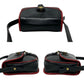 CELINE Shoulder Bag leather black Triomphe logo Metal Women Used Authentic