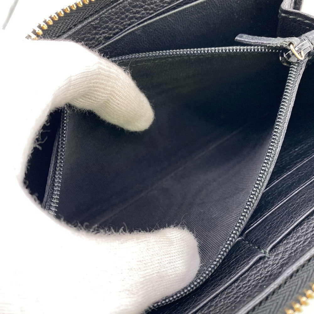 GUCCI Long Wallet Purse 282413 leather black Soho