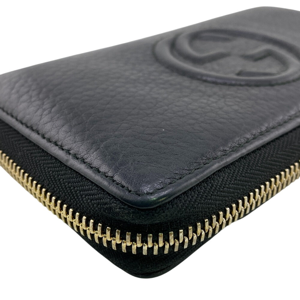 GUCCI Long Wallet Purse 282413 leather black Soho