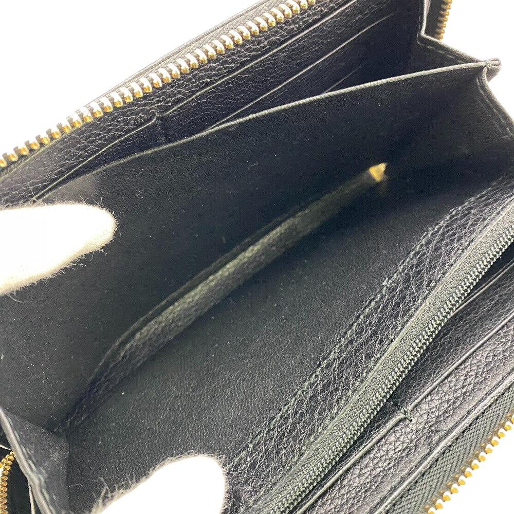 GUCCI Long Wallet Purse 282413 leather black Soho