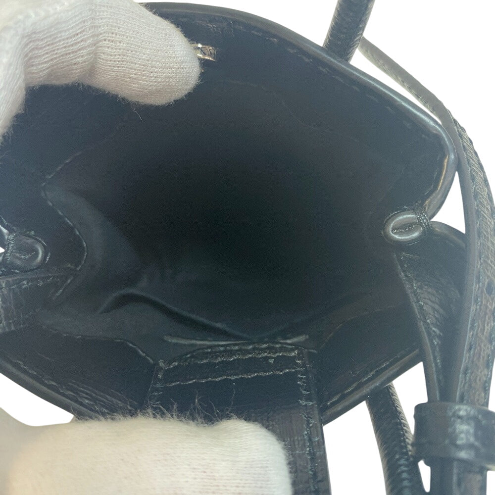 BALENCIAGA Shoulder Bag leather black Shopping phone holder
