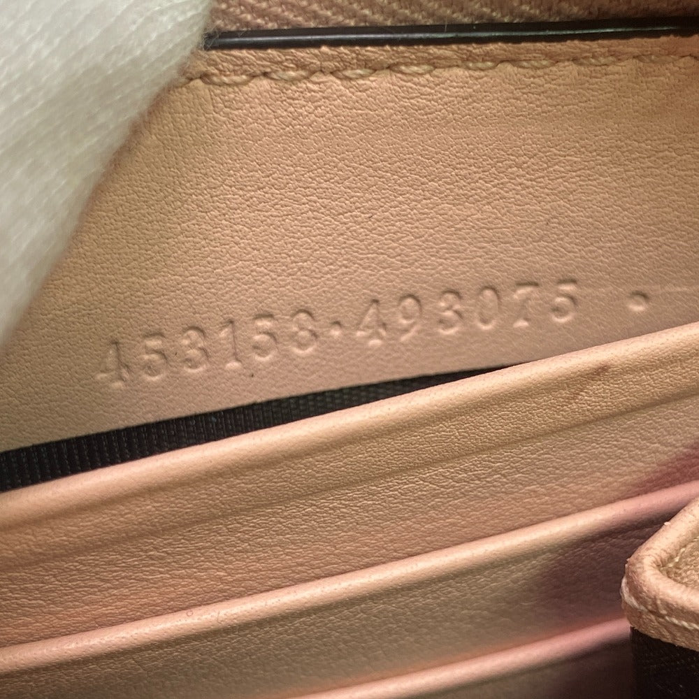 GUCCI Long Wallet Purse 453158 leather pink Nim Fair Bamboo