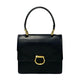 CELINE Handbag leather black Gancini Metal Women Used Authentic