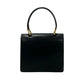 CELINE Handbag leather black Gancini Metal Women Used Authentic