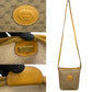 GUCCI Shoulder Bag Leather, PVC Brown Micro GG logo Women Used Authentic