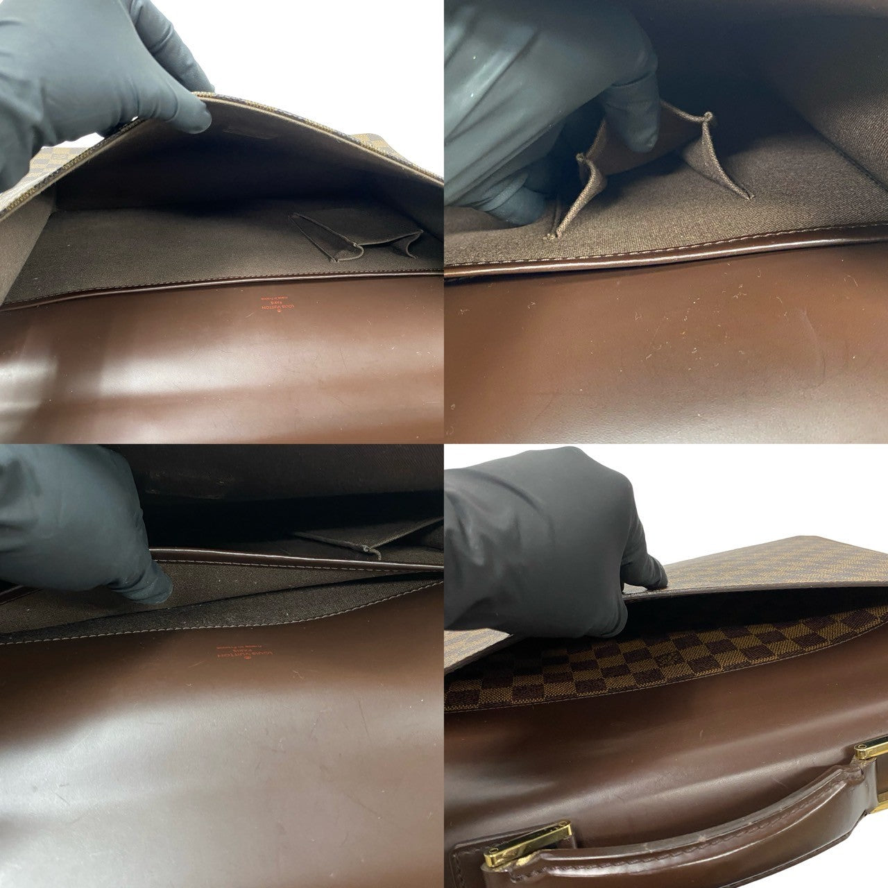 LOUIS VUITTON Business bag N53315 Leather, PVC Brown Damier Altona GM mens Used Authentic