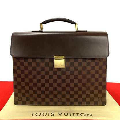 LOUIS VUITTON Business bag N53315 Leather, PVC Brown Damier Altona GM mens Used Authentic