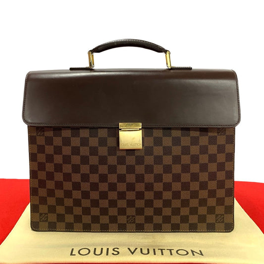 LOUIS VUITTON Business bag N53315 Leather, PVC Brown Damier Altona GM mens Used Authentic
