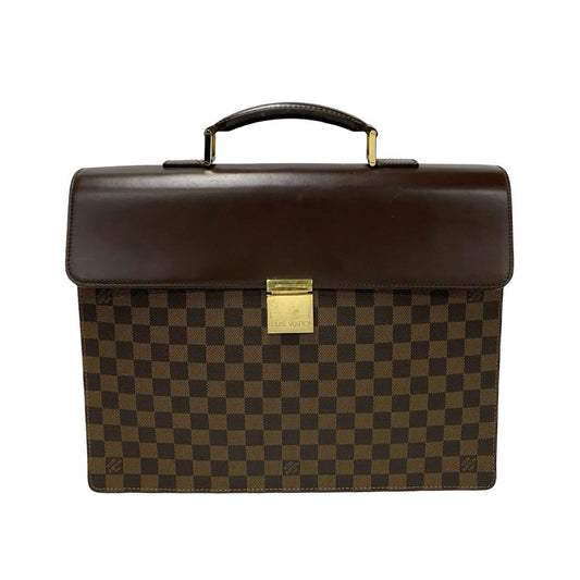 LOUIS VUITTON Business bag N53315 Leather, PVC Brown Damier Altona GM mens Used Authentic