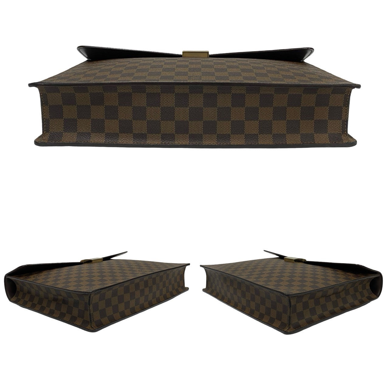 LOUIS VUITTON Business bag N53315 Leather, PVC Brown Damier Altona GM mens Used Authentic