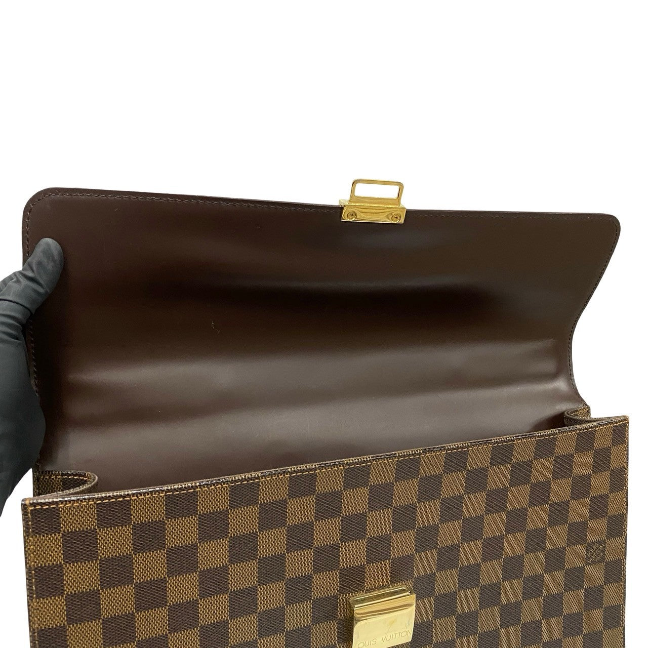 LOUIS VUITTON Business bag N53315 Leather, PVC Brown Damier Altona GM mens Used Authentic