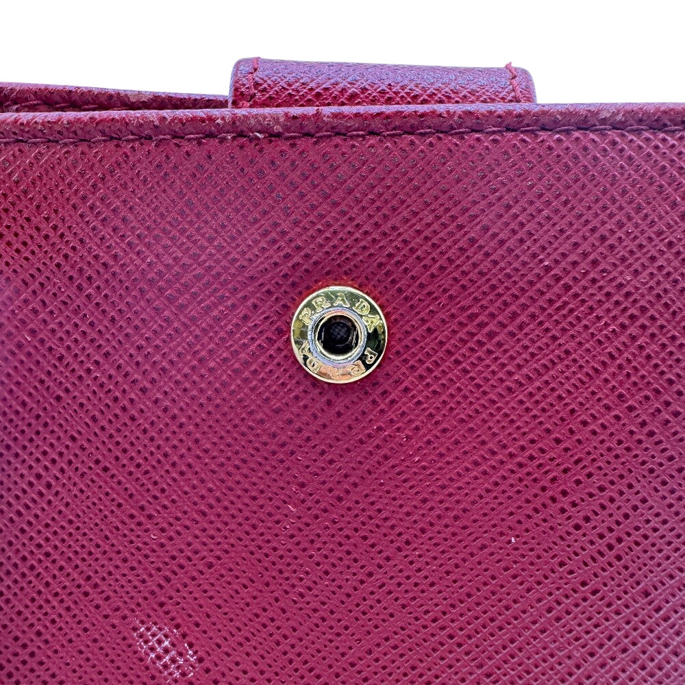 PRADA Bifold Wallet 1ML018 leather Red