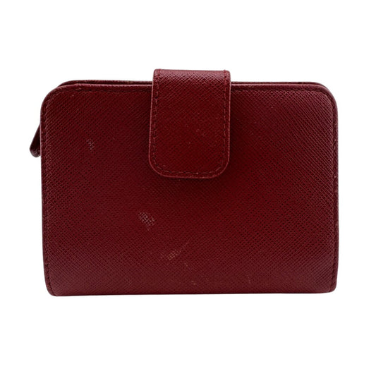 PRADA Bifold Wallet 1ML018 leather Red