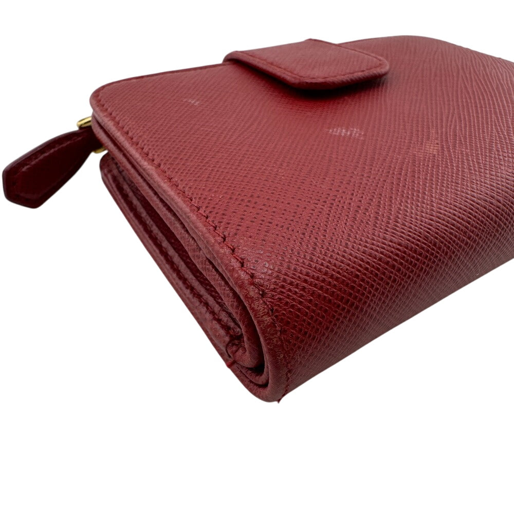 PRADA Bifold Wallet 1ML018 leather Red