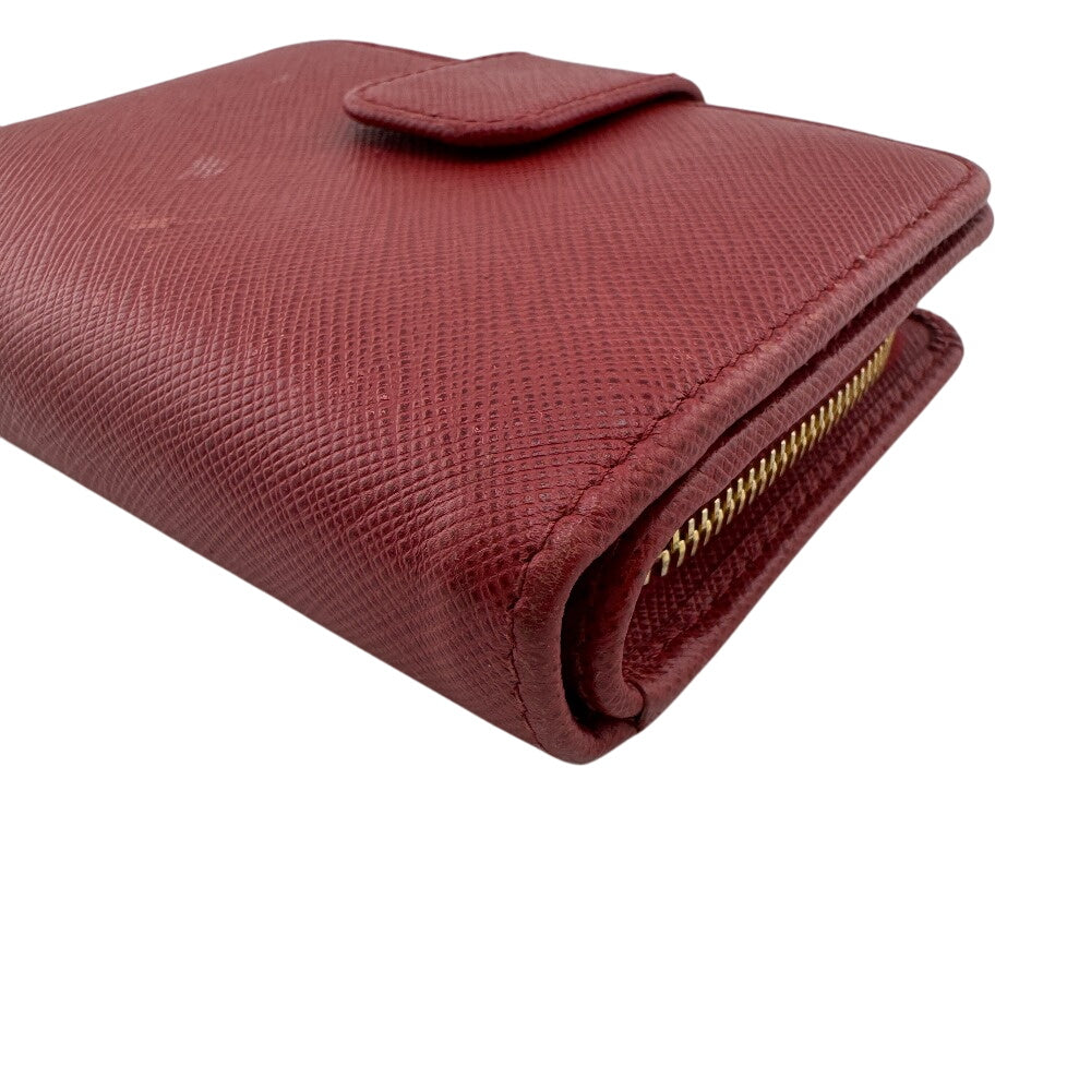 PRADA Bifold Wallet 1ML018 leather Red