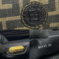 FENDI Handbag Leather, PVC black Zucca FF Pattern Women Used Authentic