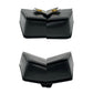 CELINE Shoulder Bag Calfskin, Leather black logo ringMetal Women Used Authentic