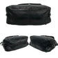 PRADA Shoulder Bag leather black Logo embossing Women Used Authentic