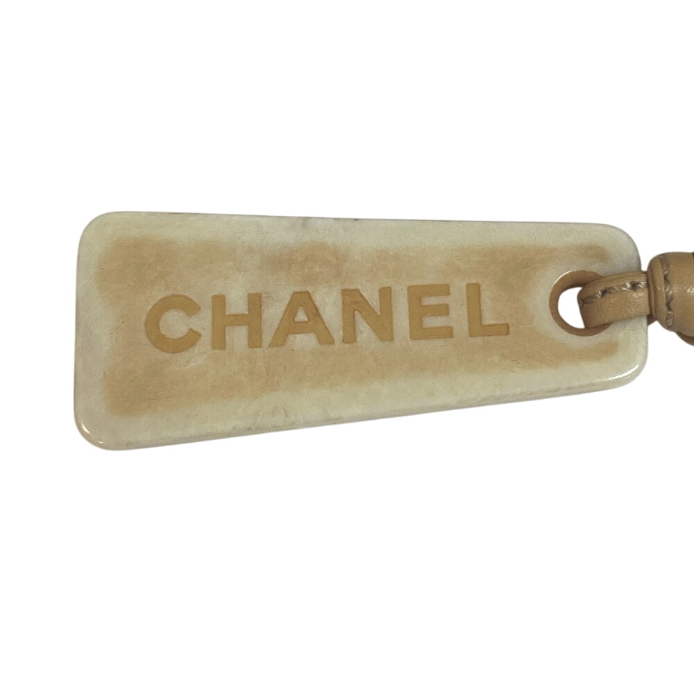 CHANEL Shoulder Bag lambskin beige COCO Mark