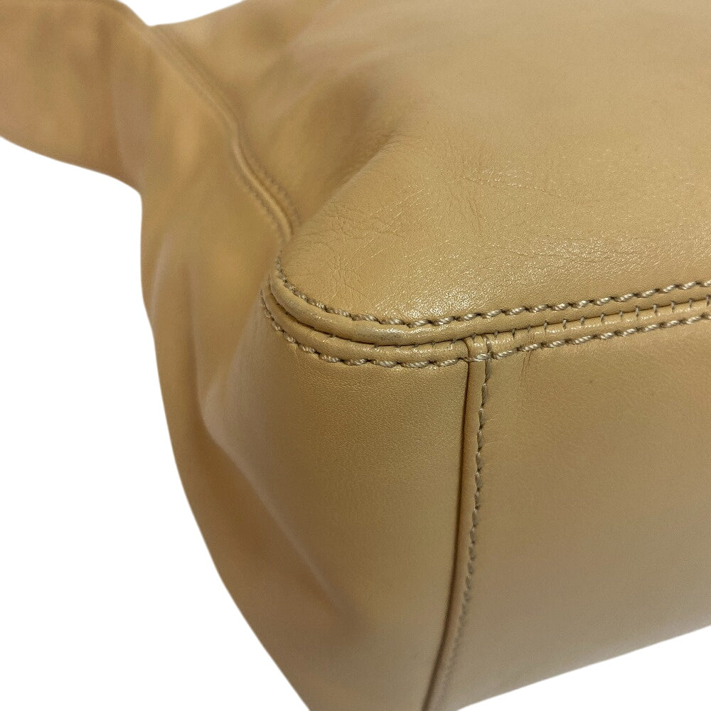 CHANEL Shoulder Bag lambskin beige COCO Mark