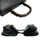 GUCCI Handbag leather black Bamboo Women Used Authentic