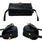 LOEWE Shoulder Bag leather black Anagram logo Women Used Authentic