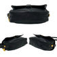 LOEWE Shoulder Bag leather black Anagram logo Women Used Authentic