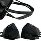 PRADA Tote Bag leather black PRADA logo Metal Women Used Authentic