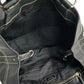 PRADA Tote Bag leather black PRADA logo Metal Women Used Authentic