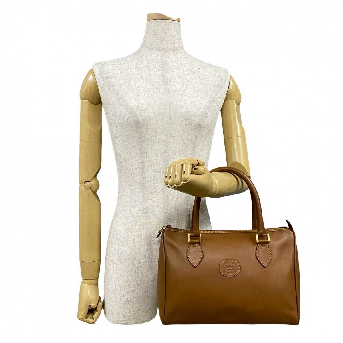 GUCCI Handbag leather Brown