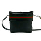 GUCCI Shoulder Bag Leather, PVC black Micro GG logo Pattern Sherry line Women Used Authentic