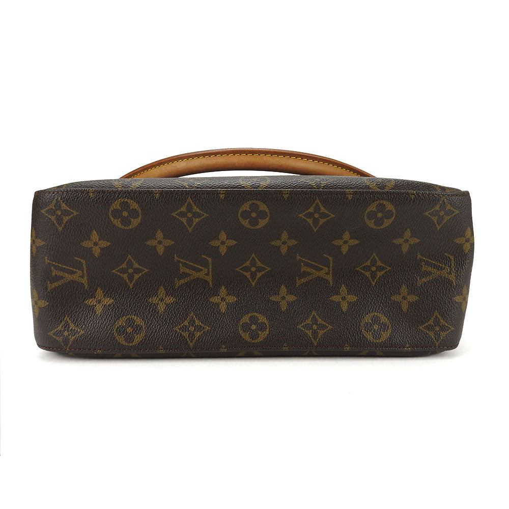 LOUIS VUITTON Shoulder Bag M51145 Monogram, Tanned Leather Brown LoopingGM Women Used Authentic