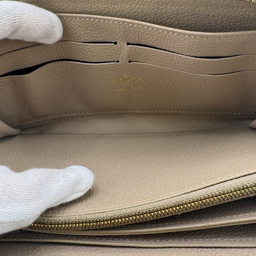 LOUIS VUITTON Long Wallet Purse M82212 Monogram Empreinte , Leather beige Monogram Ann Platt Zippy wallet