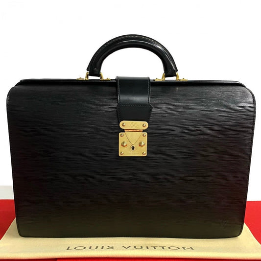 LOUIS VUITTON Business bag M54352 leather black Epi Cerviet Fermoire