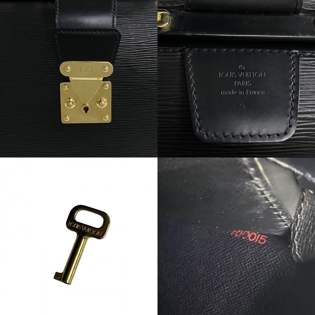 LOUIS VUITTON Business bag M54352 leather black Epi Cerviet Fermoire