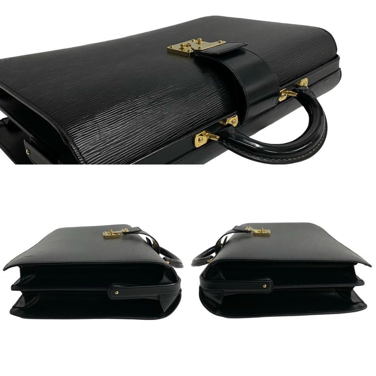 LOUIS VUITTON Business bag M54352 leather black Epi Cerviet Fermoire