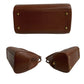 GUCCI Handbag leather Brown Turn lock Bamboo Women Used Authentic