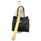 PRADA Tote Bag leather black logo turn lock Metal Women Used Authentic