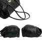 PRADA Tote Bag leather black logo turn lock Metal Women Used Authentic