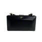 GUCCI Shoulder Bag leather black GG logo Metal Old Gucci Women Used Authentic