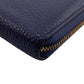 LOUIS VUITTON Long Wallet Purse M68582 Taurillon Clemence Blue Marine Portefeuille comet