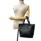 CHANEL Tote Bag leather black Chocolate bar