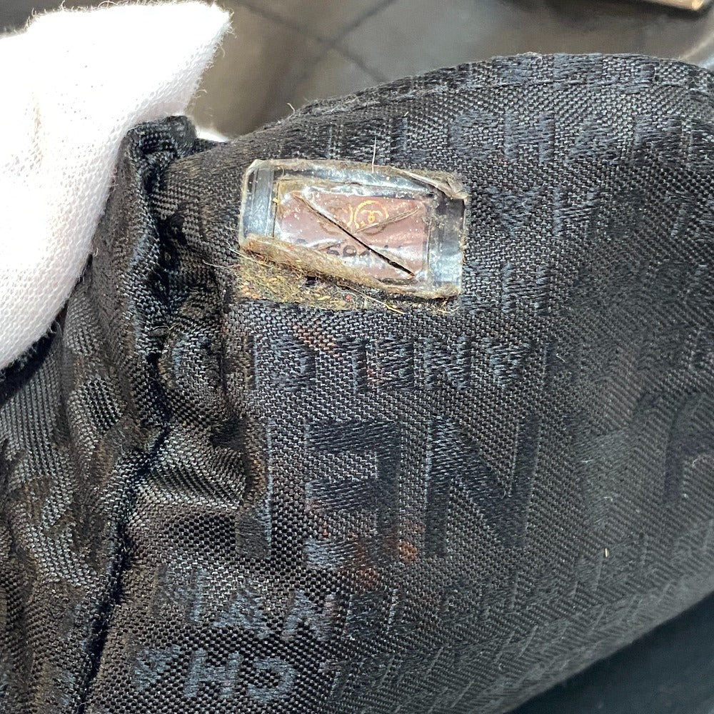 CHANEL Tote Bag leather black Chocolate bar