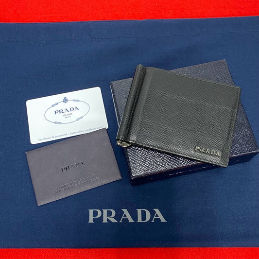 PRADA Bifold Wallet leather black