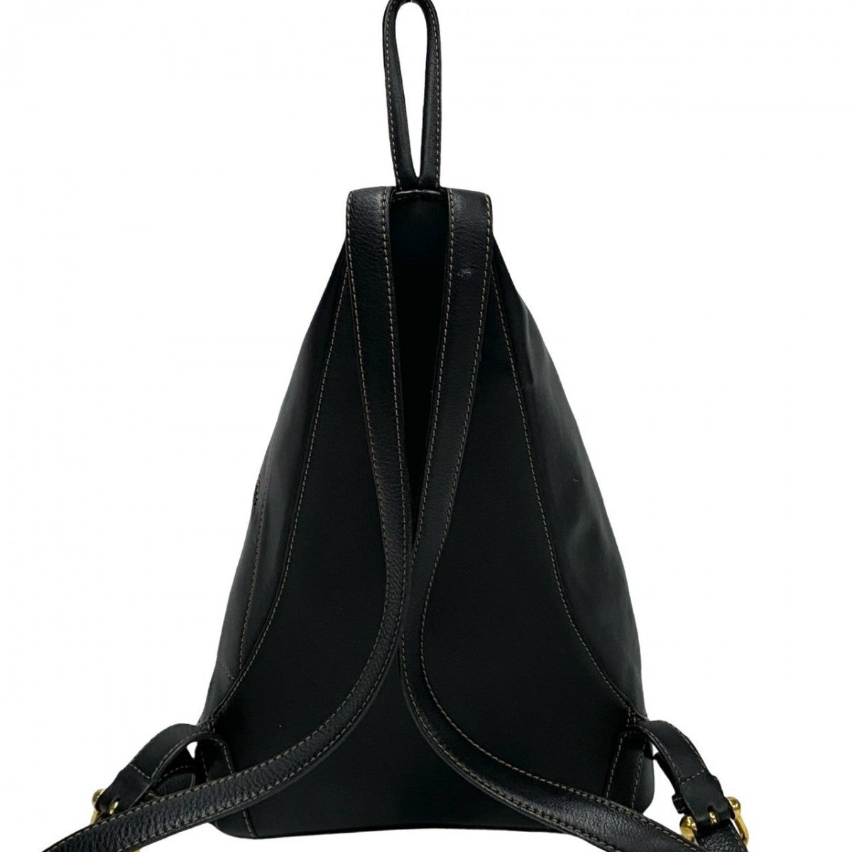 LOEWE Backpack leather black Anagram logo Metal Anton Women Used Authentic
