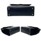CELINE Shoulder Bag leather Navy