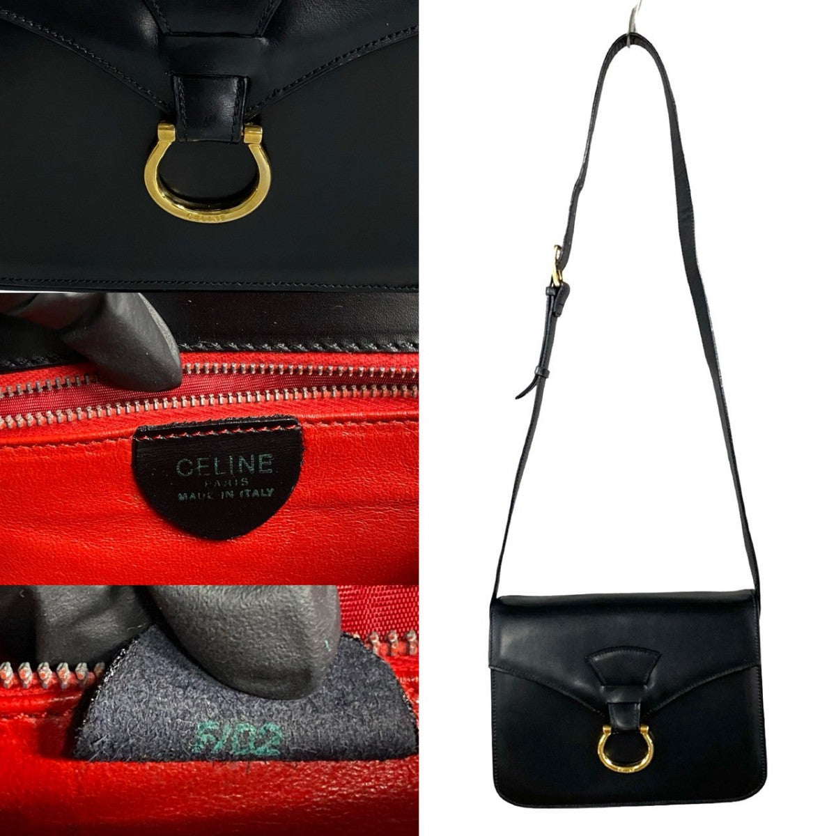 CELINE Shoulder Bag Calfskin black