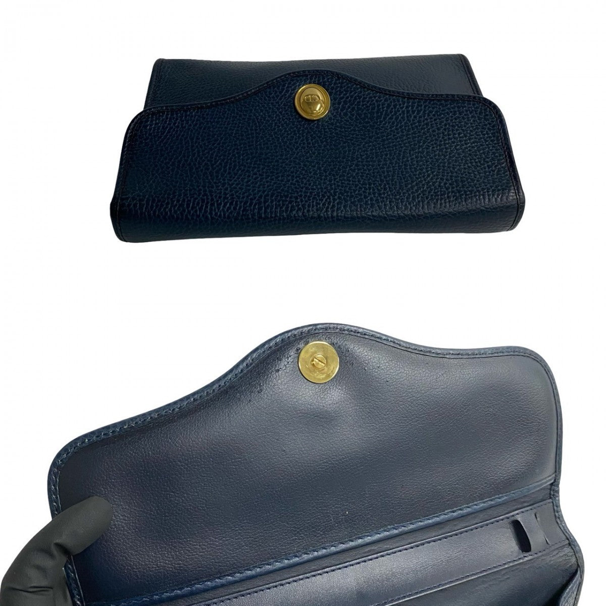 Dior Shoulder Bag leather Navy